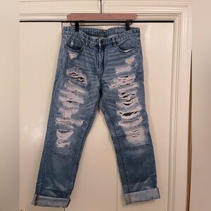 Blank NYC Distressed Boyfriend Jeans, Size 30